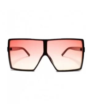 High-End Chic Designer Inspired Oversized XL Womens Sunglasses - Pink / Yellow - C618U4KGAAU $10.33 Square