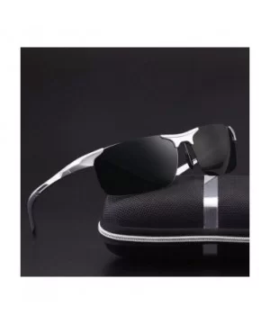 Mens Sunglasses Polarized Sports Sunglasses Night Vision Glasses for Cycling - Silver & Grey - CR18GYM9Z7A $5.69 Sport