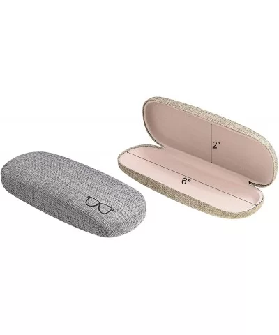 Pack of 2 Hard Shell Eyeglasses Glasses Case Linen Glasses Protective Case for Eyeglasses - Sunglasses - CB18RL0U8QE $8.58 Av...