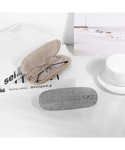 Pack of 2 Hard Shell Eyeglasses Glasses Case Linen Glasses Protective Case for Eyeglasses - Sunglasses - CB18RL0U8QE $8.58 Av...