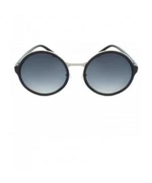 Metal Insert 50mm Round Sunglasses - Black-silver - CR11LQ6DZXD $6.58 Oversized