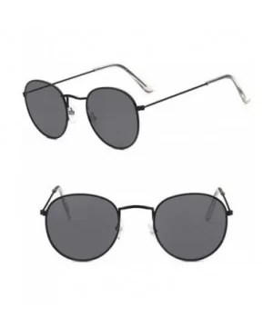 Round Mirror Sunglasses Women Metal Vintage Sun Glasses Female Classic - 2 - CZ18R48LCWZ $25.65 Round