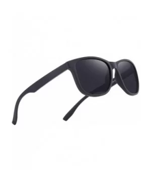 Women Polarized Sunglasses For Driving Outdoor Sports Tr90 Men Polarized Retro Sunglasses for Men - Matte Black - C818W6U94GS...