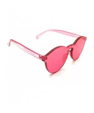 One Piece PC Lens Rimless Ultra-Bold Colorful Mono Block Sunglasses - Red - CI17YY4C2IL $5.91 Rimless