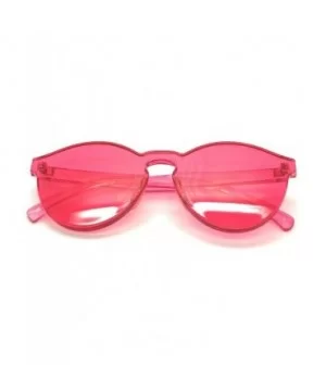 One Piece PC Lens Rimless Ultra-Bold Colorful Mono Block Sunglasses - Red - CI17YY4C2IL $5.91 Rimless