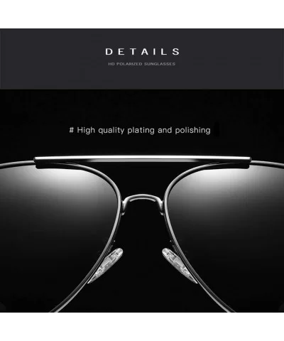 Driving Sunglasses for Men/Women Polarized UV Protection Small Face Aviator Sunglasses and Outdoor Sports - Blue - CY199CNKM0...