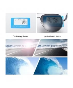 Driving Sunglasses for Men/Women Polarized UV Protection Small Face Aviator Sunglasses and Outdoor Sports - Blue - CY199CNKM0...