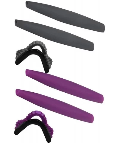 Replacement Earsocks & Nosepieces Rubber Kits M Frame Sunglass - Gray + Purple - C318K7THKA9 $10.56 Rectangular