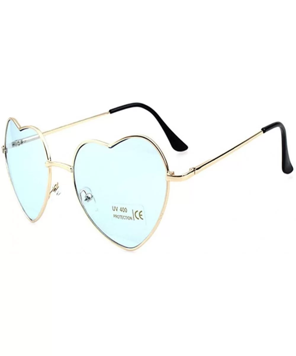 Ladies Heart Shaped Sunglasses Metal Women Designer Fashion Rimless Lenses Sun Glasses - C12 - CV18Y6IWOQ7 $18.95 Rectangular