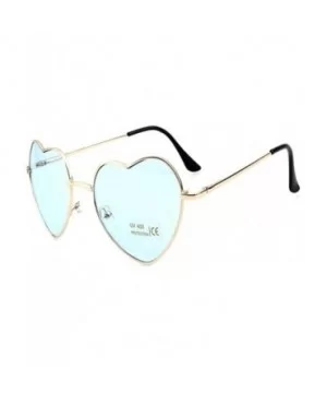 Ladies Heart Shaped Sunglasses Metal Women Designer Fashion Rimless Lenses Sun Glasses - C12 - CV18Y6IWOQ7 $18.95 Rectangular