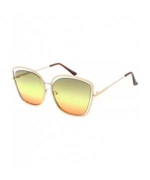 Heritage Modern "Evolve" Double Wired Aviator Frame Sunglasses - Green - CI18GY42K3A $7.95 Aviator