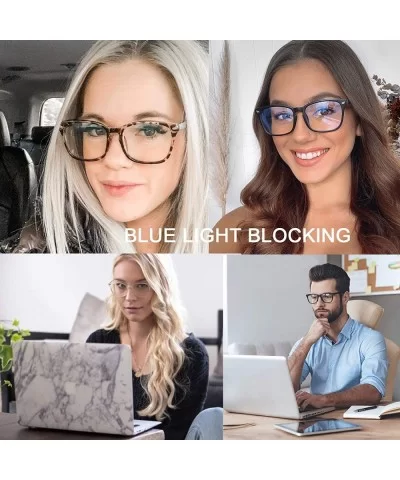 Various Blue Light Blocking Glasses Square Nerd Eyeglasses Frame Anti Blue Ray Computer Game Glasses - CE18USLCIAD $9.31 Aviator