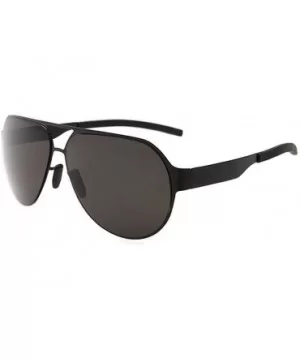 Top Luxury Sunglasses Feature Style Avaitor Lens Metal Big Frame - Black/Black - CJ11ZIRHNF7 $13.35 Sport