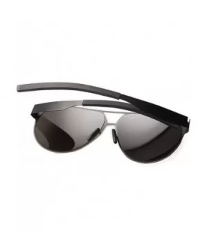 Top Luxury Sunglasses Feature Style Avaitor Lens Metal Big Frame - Black/Black - CJ11ZIRHNF7 $13.35 Sport