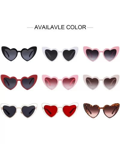 Clout Goggle Heart Sunglasses Vintage Cat Eye Mod Style Retro Kurt Cobain Glasses - Gold Frame Red Lens - CY18LG8E8NC $11.53 ...