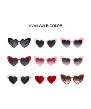 Clout Goggle Heart Sunglasses Vintage Cat Eye Mod Style Retro Kurt Cobain Glasses - Gold Frame Red Lens - CY18LG8E8NC $11.53 ...