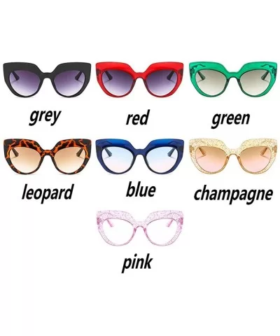 2019 new cat glasses trend ladies retro brand designer square sunglasses UV400 - Blue - C418T9ODKYY $11.82 Square