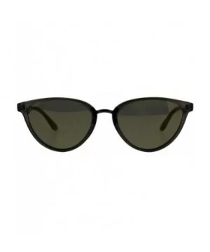 Womens Color Mirror Cat Eye Thin Horn Rim Plastic Sunglasses - Slate Gold - C418CIASE44 $7.20 Cat Eye