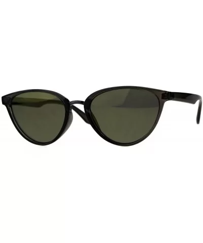 Womens Color Mirror Cat Eye Thin Horn Rim Plastic Sunglasses - Slate Gold - C418CIASE44 $7.20 Cat Eye