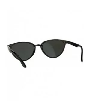 Womens Color Mirror Cat Eye Thin Horn Rim Plastic Sunglasses - Slate Gold - C418CIASE44 $7.20 Cat Eye