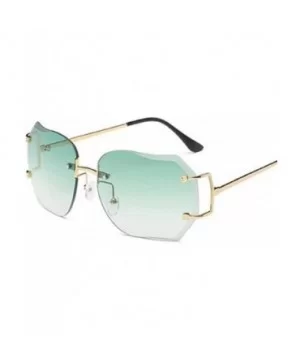 Fashion Oversized Rimless Sunglasses Women Clear Lens Glasses - D - CL18R96RQQD $6.11 Oversized