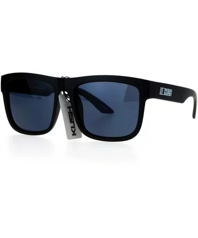 Dark Black Mens Oversize Sport Horned Sunglasses - Matte Black - CV12EO5OVJ9 $7.05 Sport