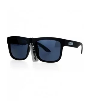 Dark Black Mens Oversize Sport Horned Sunglasses - Matte Black - CV12EO5OVJ9 $7.05 Sport