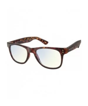 "Voyager" Blue Light Blocking Eyewear - Brown/Clear - C418SIHAHQL $23.96 Aviator