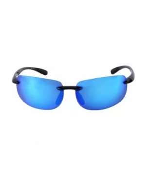 Lovin Maui" Sport Wrap Polarized Sunglasses for Men and Women - Lightweight Frames - Open Road Blue - CX12EVMO9ZV $29.94 Rimless