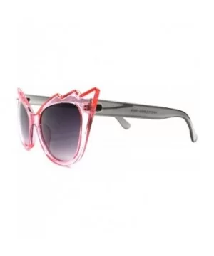 Unique Vintage Inspired Sexy Womens Celebrity Designer Cat Eye Sunglasses - Crystal Pink - CI1892DQ68N $10.67 Cat Eye