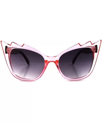 Unique Vintage Inspired Sexy Womens Celebrity Designer Cat Eye Sunglasses - Crystal Pink - CI1892DQ68N $10.67 Cat Eye