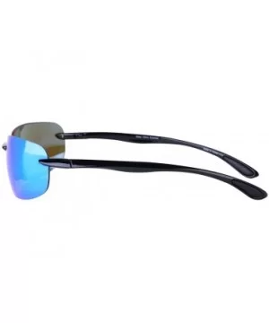 Lovin Maui" Sport Wrap Polarized Sunglasses for Men and Women - Lightweight Frames - Open Road Blue - CX12EVMO9ZV $29.94 Rimless