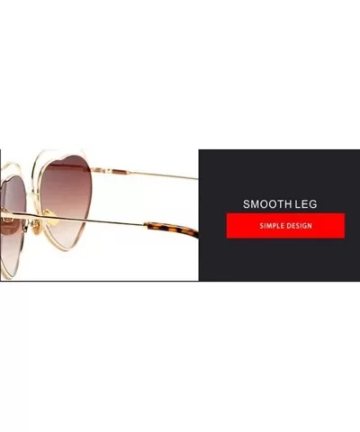 New sunglasses fashion ladies 2019 sunglasses 2019 love heart sunglasses - E - C418S5QEMZU $40.45 Aviator