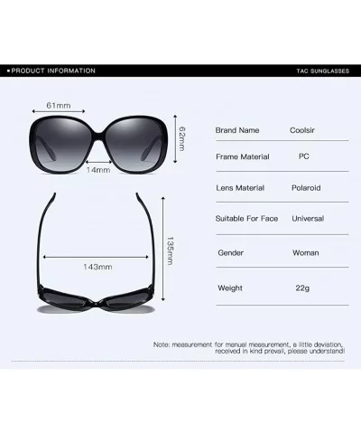 Polarized Sunglasses for Women Antiglare Anti-ultraviolet UV400 Fishing Driving Glasses Fashion Over-sized - C318WDNDLIY $16....