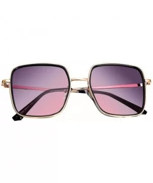 Reflective Sunglasses Polarized Oversized Colorful - Purple - CZ196ILQ7AE $9.50 Aviator