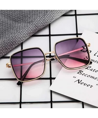 Reflective Sunglasses Polarized Oversized Colorful - Purple - CZ196ILQ7AE $9.50 Aviator