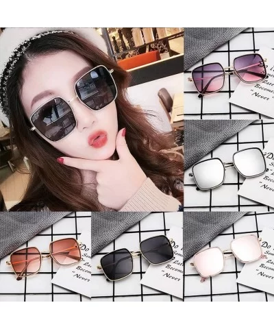 Reflective Sunglasses Polarized Oversized Colorful - Purple - CZ196ILQ7AE $9.50 Aviator