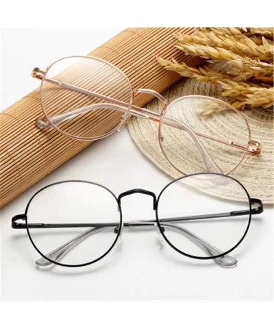 Fashion New Metal Vintage Round Glasses Women Men Oversized Glasses Frame Optical Eyeglass Vision Care Spectacles - CN198GEW4...