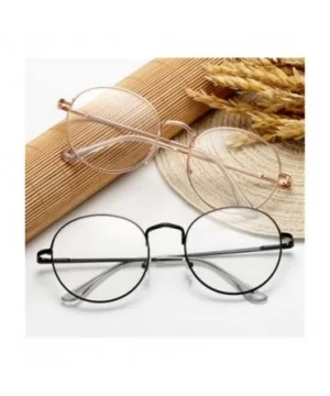 Fashion New Metal Vintage Round Glasses Women Men Oversized Glasses Frame Optical Eyeglass Vision Care Spectacles - CN198GEW4...