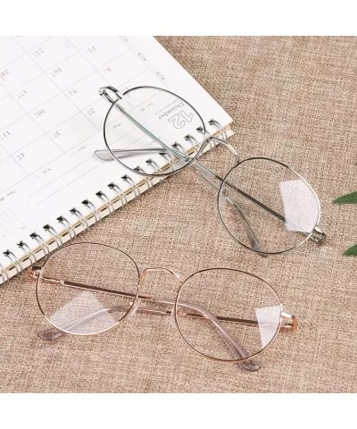 Fashion New Metal Vintage Round Glasses Women Men Oversized Glasses Frame Optical Eyeglass Vision Care Spectacles - CN198GEW4...