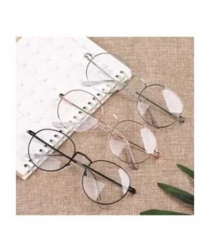 Fashion New Metal Vintage Round Glasses Women Men Oversized Glasses Frame Optical Eyeglass Vision Care Spectacles - CN198GEW4...