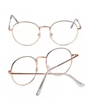 Fashion New Metal Vintage Round Glasses Women Men Oversized Glasses Frame Optical Eyeglass Vision Care Spectacles - CN198GEW4...