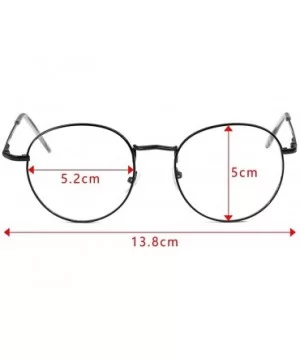 Fashion New Metal Vintage Round Glasses Women Men Oversized Glasses Frame Optical Eyeglass Vision Care Spectacles - CN198GEW4...