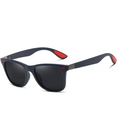 Men Polarized Sunglasses Classic Square Lens PC Frame for Driving Fishing Golf Uv 400 - Blue Grey - C71927ZNWEH $9.48 Sport