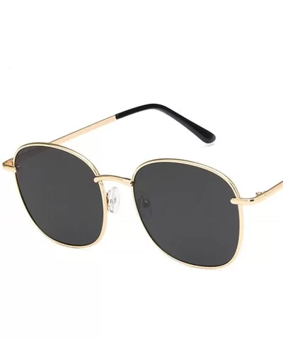 2019 Vintage Large Frame Women Sunglasses Lady Luxury Retro Metal Glasses Mirror UV400 Oculos De Sol Shopping - CX1985CA7RD $...