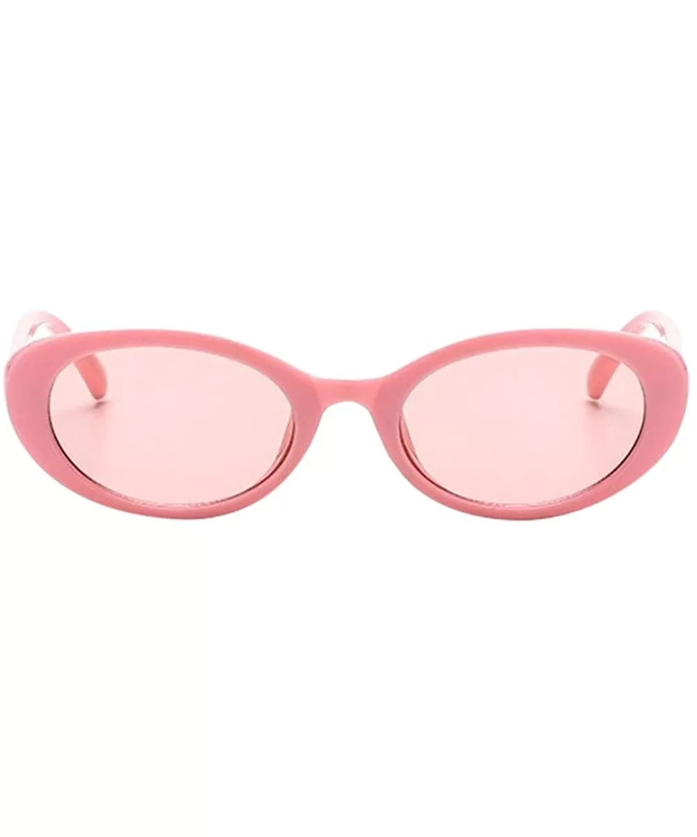 Retro Vintage Unisex Sunglasses Rapper Oval Shades Grunge Glasses - CO18O3R00US $5.53 Oval