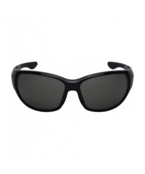 Wrap Shaped Sport Sunglasses 570109MT - Black Frame/Grey Flash Mirrored Lens - C218GZQGL5N $5.63 Wrap