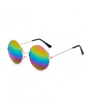 2019 Round Sunrods Occulos Of Male Soil Fashion Colorful Design Sun Glasses - Gold Colors - C318WE7CW7A $16.22 Oversized