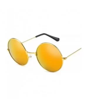 2019 Round Sunrods Occulos Of Male Soil Fashion Colorful Design Sun Glasses - Gold Colors - C318WE7CW7A $16.22 Oversized