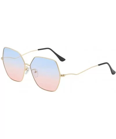 Fashion Man Women Irregular Shape Sunglasses Glasses Vintage Retro Style 2019 Fashion - C - C018TL8K8YT $6.96 Oversized